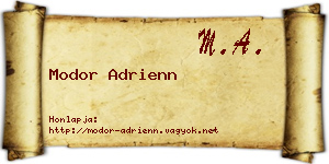 Modor Adrienn névjegykártya